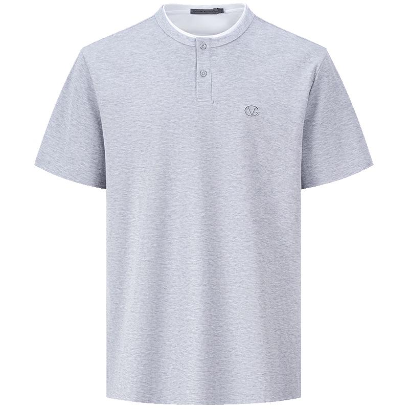 GIOVANNI VALENTINO Men s Faux Two-Piece Round Neck T-Shirt 2XL