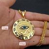 Stainless Steel 18K Gold Plated Horus Eye Pendant for Man Women Gift Fashion Rune Necklace Egyptian Jewelry Accessories