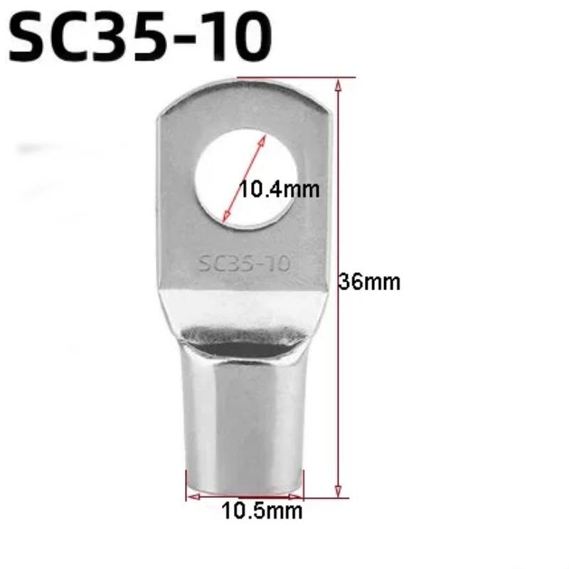 5/10 Pcs Tinned Copper Cable Lugs  Set Crimp Terminals Wire Welding Cable Connectors Suit SC16-6~SC35-12 Soldering Kit Bare Terminal
