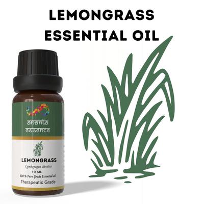 Ananta Lemongrass Essential Oil 10 Ml – Citrus Herbal Aroma Oil for Diffusers, Candles and Home Fragrance