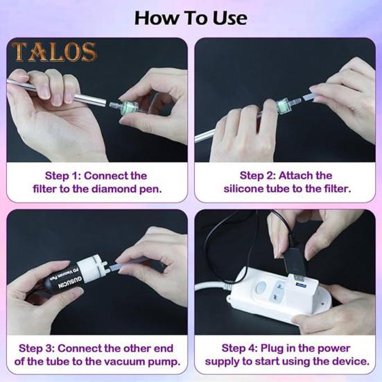 Diamond Art Vacuum Pen USB-Powered Diamond Art Pen Wax-free Rhinestone Picker Pen with Vacuum Suction for Diamond Art Craft Projects