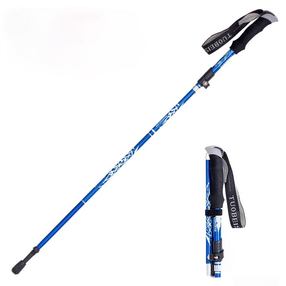 Trekking Pole Ultra-Light Telescopic Folding Trekking Mountain Climbing Walking Stick Cane Walking