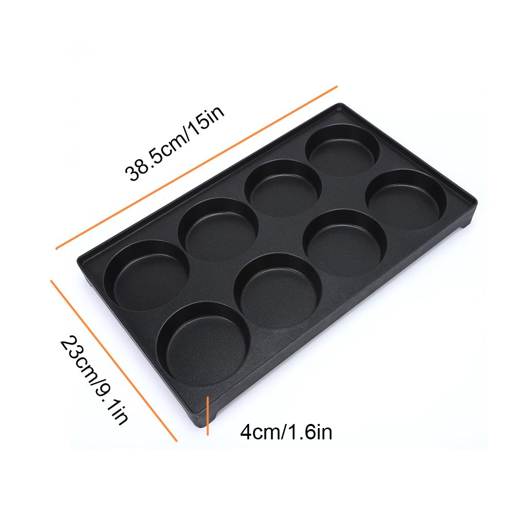 8-Hole Grilled Sausage Pan Rust Proof Meat Fryer Plate Wear Resist Bread Mold Pan for Homemade French Bread Pan