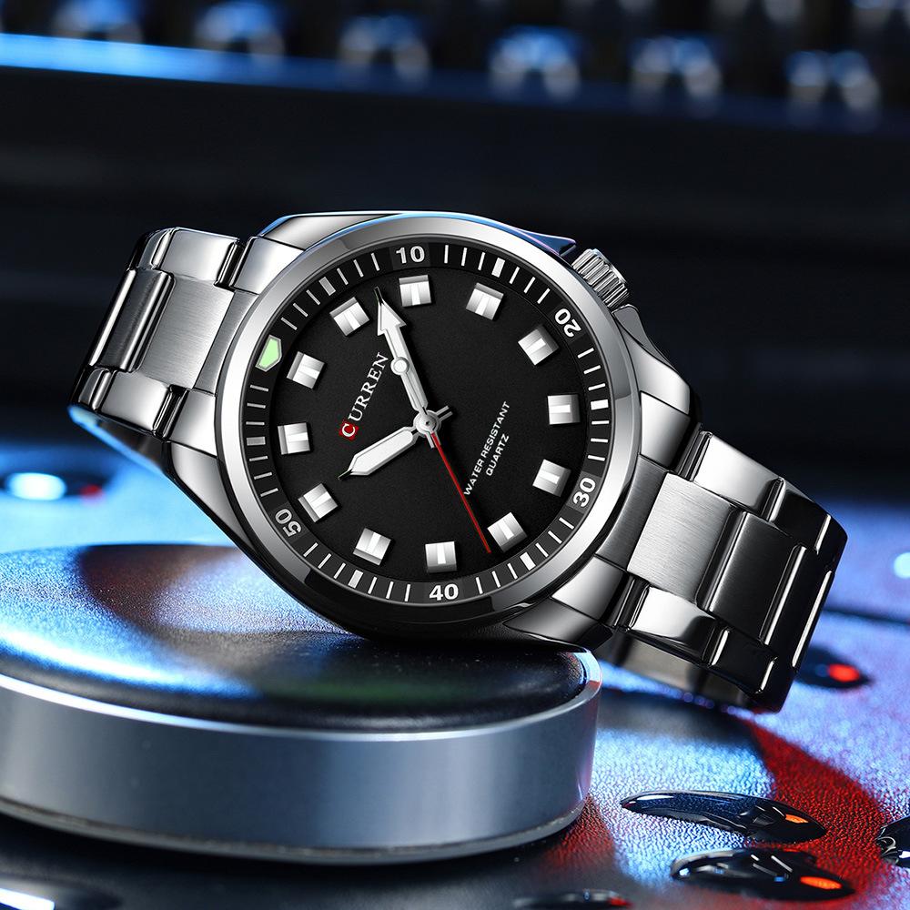 Luxury Watch Business Waterproof Male Clock Luminous Stainless Steel Quartz Men Watch