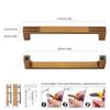 Modern Minimalist Bright Gold Grey and Brown Zinc Alloy Handles Wardrobes Cabinet Doors Luxury Furniture Pulls Drawers Knob