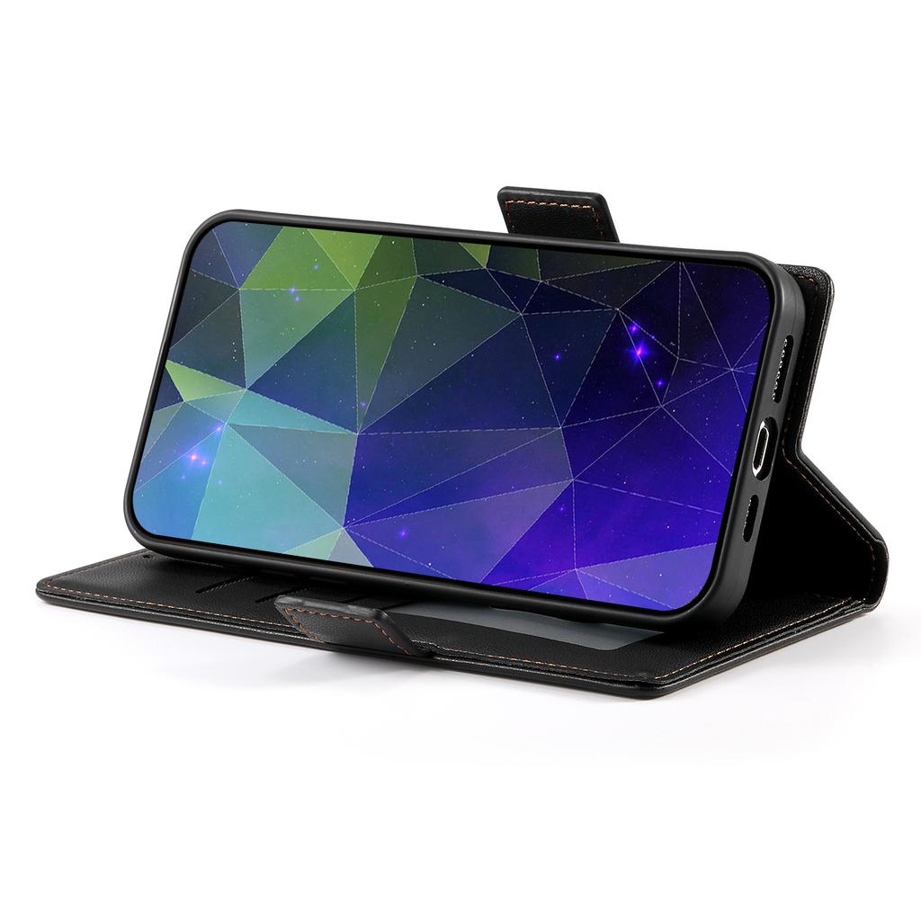 DF-010 For Samsung Galaxy S24+ Wallet Case Leather Phone Cover Side Magnetic Clasps