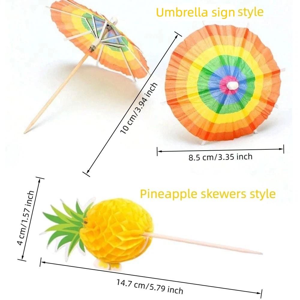 50Pcs Colorful Paper Cocktail Picks Mini Cocktail Drink Umbrellas Party Decorations