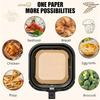 Air Fryer Paper Disposable Airfrying Baking Paper Round Square Air Fryer Liners Non-Stick Air Fryer Disposable Paper 50/100/200pcs