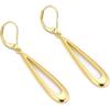 BoutiqueLovin Boucles d'oreilles pendantes longue goutte pour femme | Plaqué or 14 carats Boucles d'oreilles pendantes Argent Hypoallergénique Creuses Pendantes Fermoir à crochet