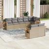 VidaXL Garden Lounge Set with Cushions 8 Pcs, Patio Sofas, Patio Furniture Set, Outdoor Furniture, Beige 3226990