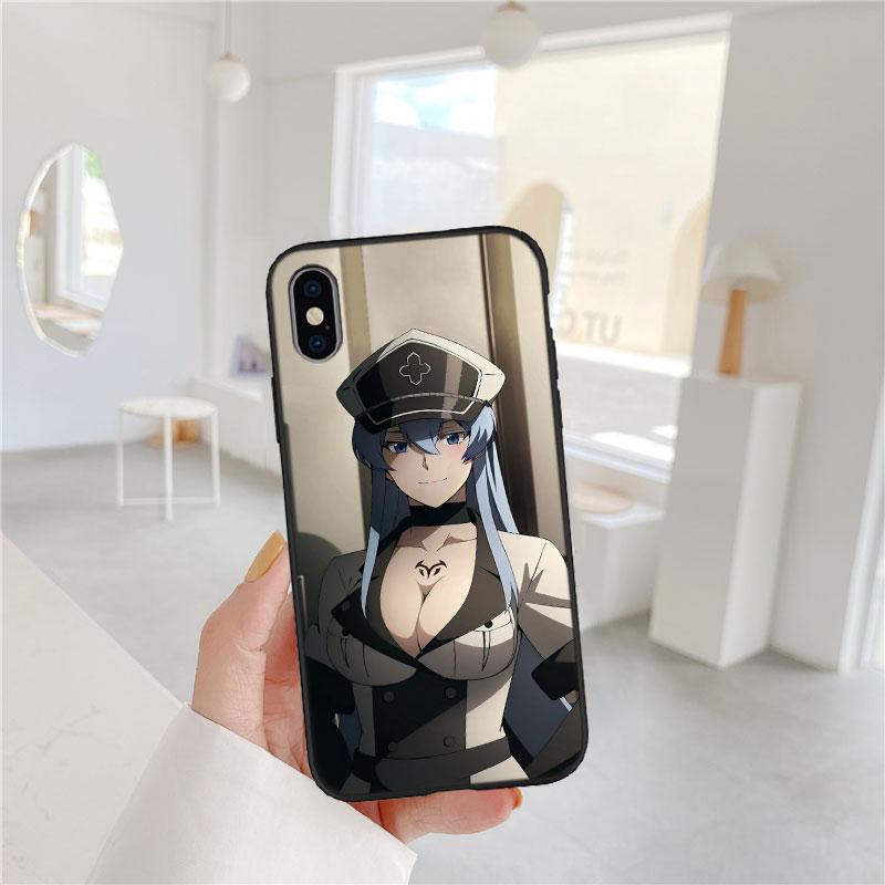 LO8 Anime Esdeath Soft Shell Phone Case for iPhone SE X XS XR 11 16E 17 Pro Max Air 8 7 6 6s Plus