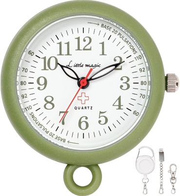 Und austauschbar durch Krankenschwesteruhr Taschenuhr Uhr Farbe 30 Grün [Kleine Magie] [Niedlich professionell] [Offiziell] [Batterie selbst] [Japanisches Uhrwerk]