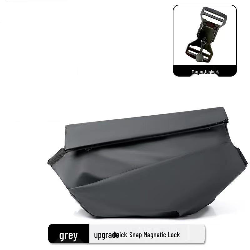 Herren Trendige Motorrad-Brusttasche mit großem Fassungsvermögen und Magnetverschluss