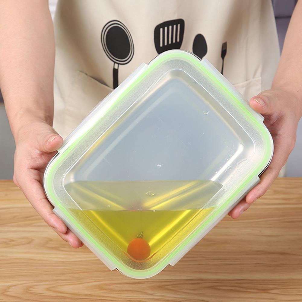 850ml Portable Outdoor Picnic Stainless Steel Lunch Box Sealing Food Box Container