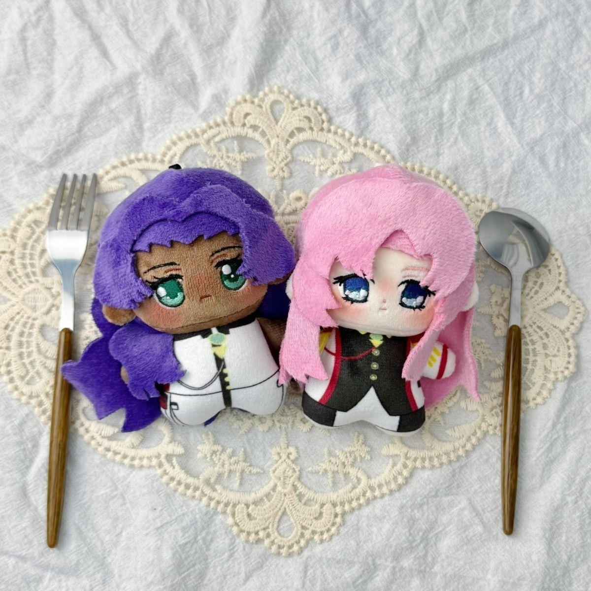 10cm Anime Revolutionäre Mädchen Utena Tenjou Utena Cosplay Plüschpuppe Himemiya Anthy Niedlich Weich Gefüllt Anhänger Schlüsselanhänger Fans Geschenk