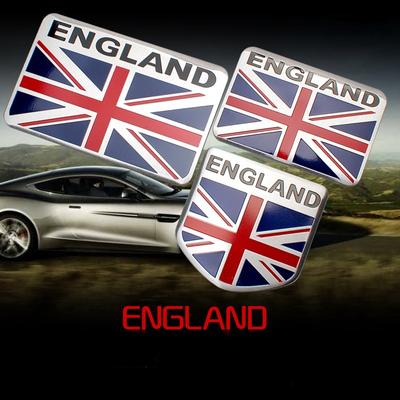 Autocollants de voiture en aluminium, bouclier de drapeau anglais, emblème de voiture, autocollants pour accessoires extérieurs de style de camion