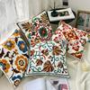 Ethnic-Style Floral Embroidered Pillowcase Cojines Cotton Owel Embroidered Throw Cushion Cover Headboard Pillowcases 45x45cm