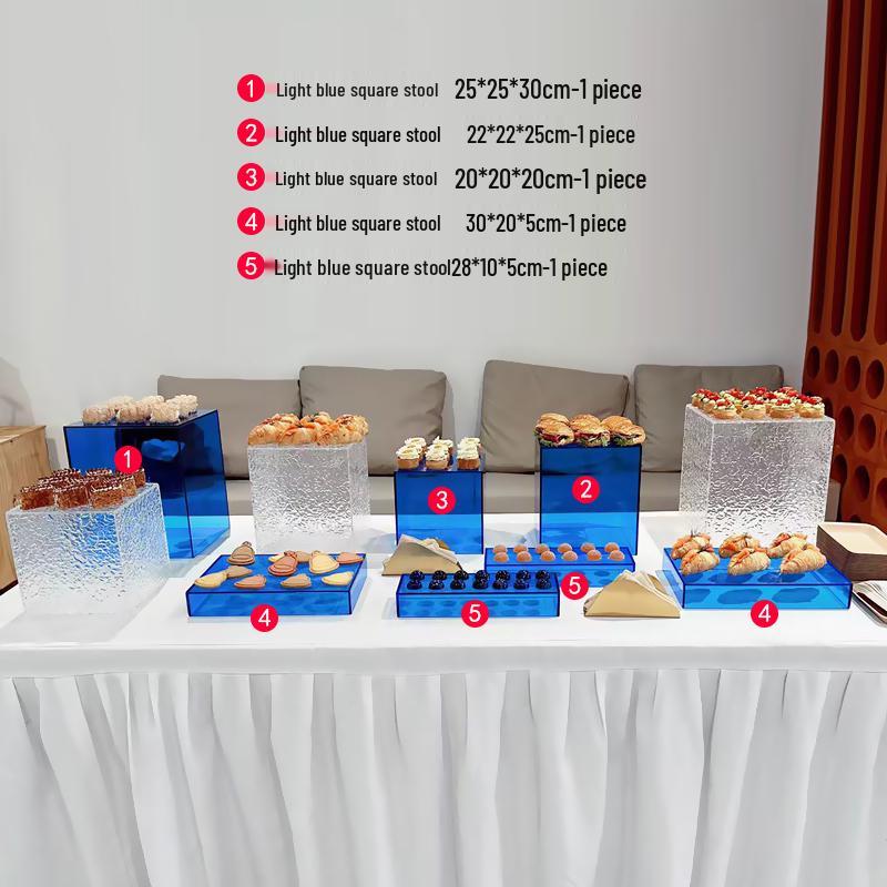 Acrylic Ripple Dessert Display Stand for Weddings and Buffets