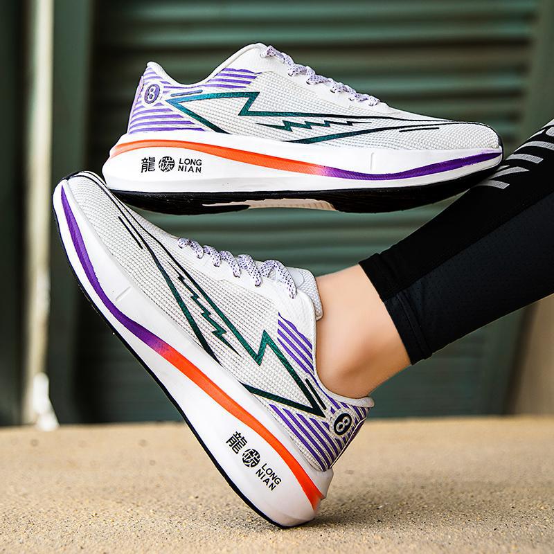 2025 Year of the Dragon new running shoes full palm carbon board racing shoes breathable mesh student running shoes youth sports shoes