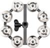 MEINL Percussion Headliner Series Hi-Hat Tambourine, Stainless Steel, 1-Row, HTHH1BK