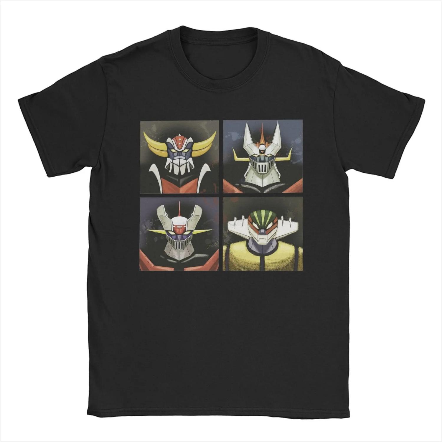 

Go Nagai Tribute Grendizer Jeeg Mazinger Z Great Mazinger T-Shirts Men 100% Cotton Tees Round Collar T Shirt Printed Clothes XXXXXL різнокольоровий