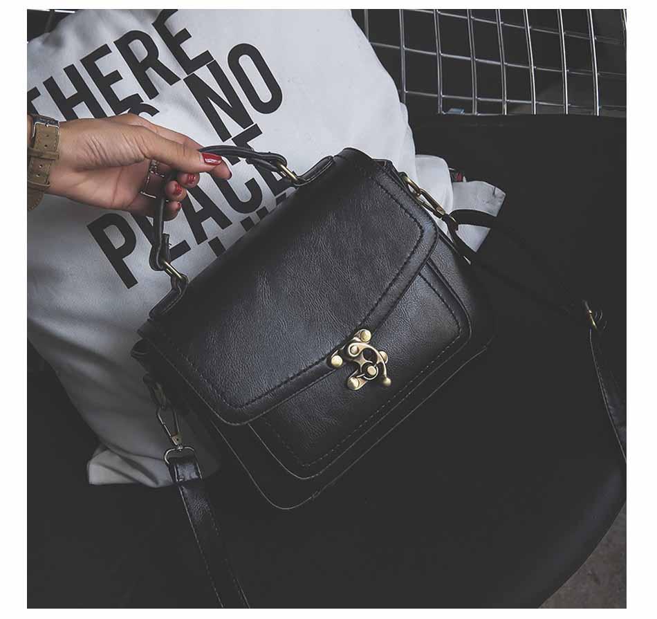 Luxy mond Frauen Leder Handtasche Marke Schulranzen Messenger Taschen Mode Haspe Vintage Teenager Mädchen Umhängetaschen bolsas