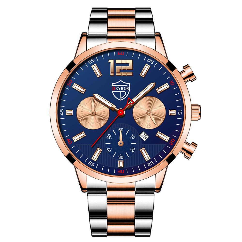 Stainless Steel Strap Luminous Calendar Men'S Watch Automatic Quartz Watch