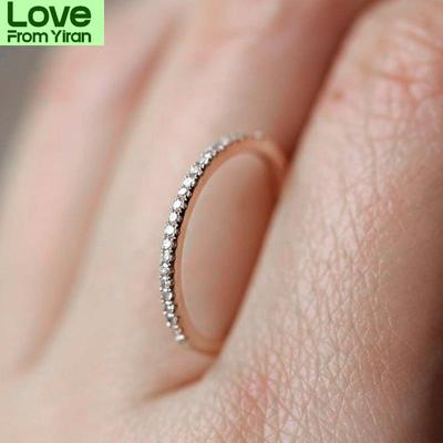 Zhouyang Love Cute Wedding Engagement Rings For Women Micro Pave Cz Crystal Sliver Color Dainty Ring Fashion Jewelry All Size