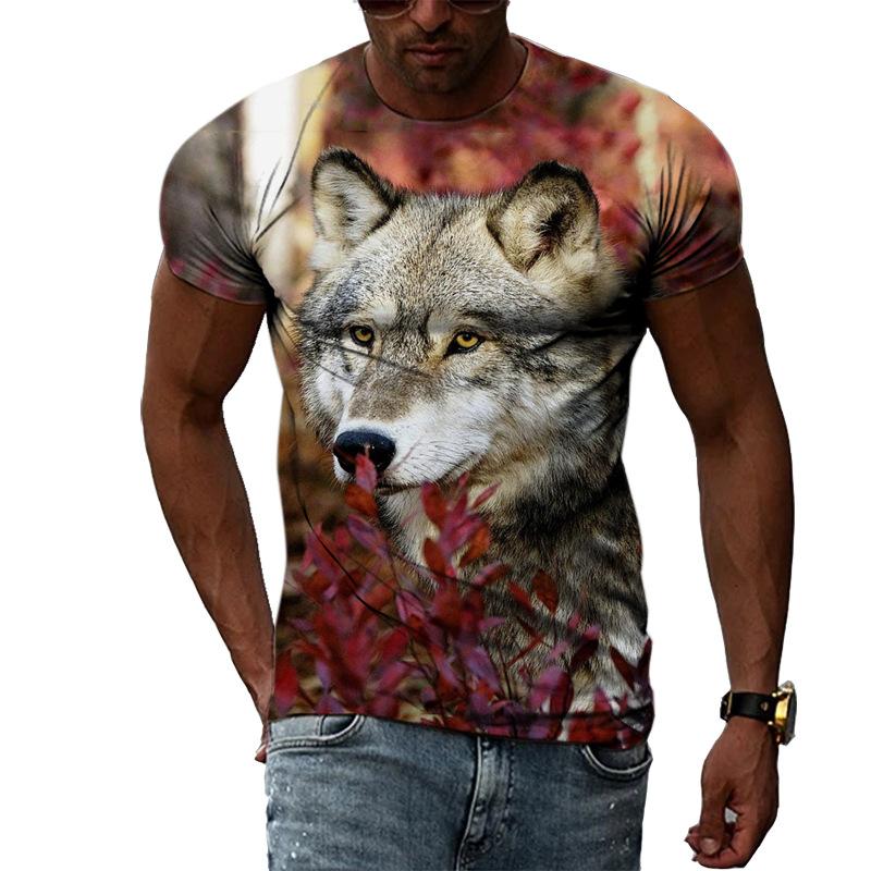 3D Digital Printed Men s Casual Crew Neck Short Sleeve T-Shirt S