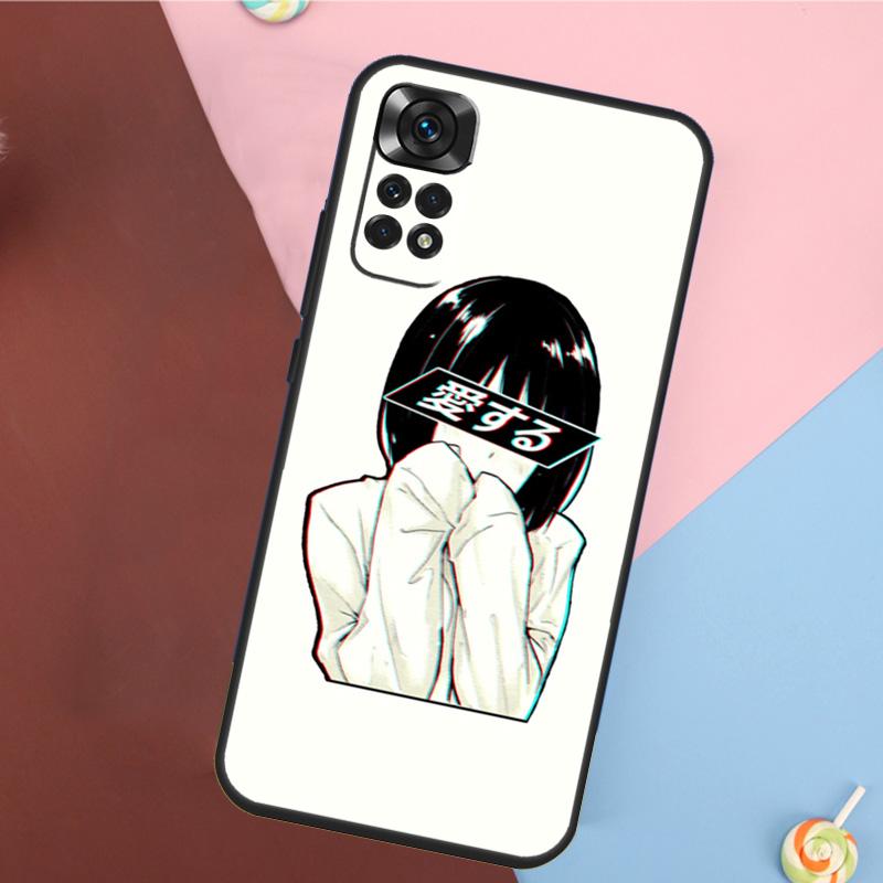 Sad Japanese Aesthetic Art Cover For Xiaomi Redmi Note 14 13 12 9 10 11 Pro 9S 10S 11S 12S Redmi 14C 10C 12C 13C Case
