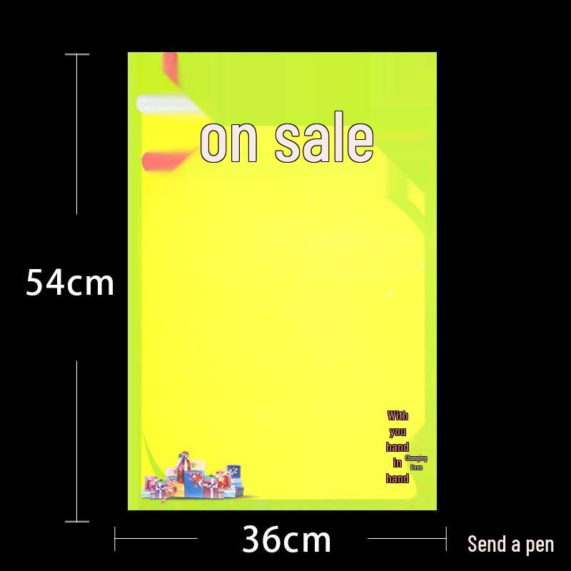 Autocollants Affiche POP vierges double face 36x54CM - Étiquettes de prix dessinées à la main pour supermarchés
