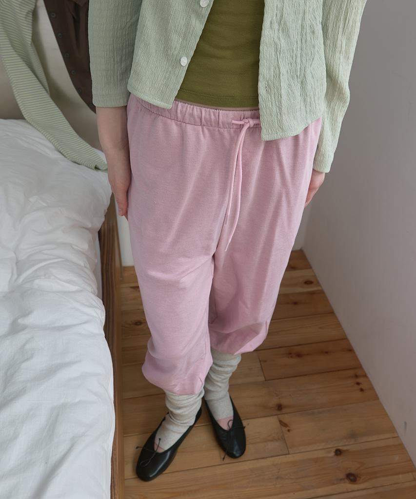 PISCESS Layered Knee Sock Pants_Pink
