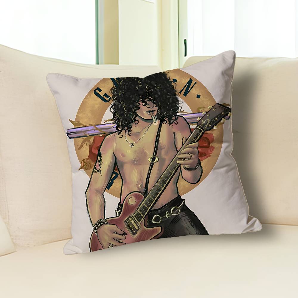 Rock G-Guns N R-Roses Various Sizes Square Pillow Case For Car Home Bedchamber Decor Custom Valentine Gift