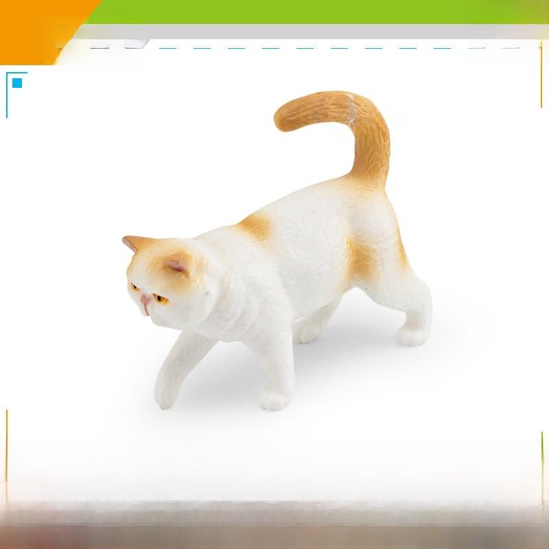 Pvc Orange Cat Grey Cat Model Decor For Home Office Desk And Collectors Display
