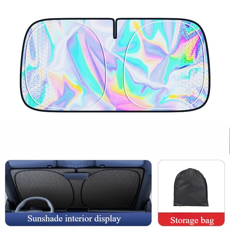 

niversal Foldable Windshield Sunshade - Heat Reflective Car Window Cover for Sun Protection, Fits Most Vehicles