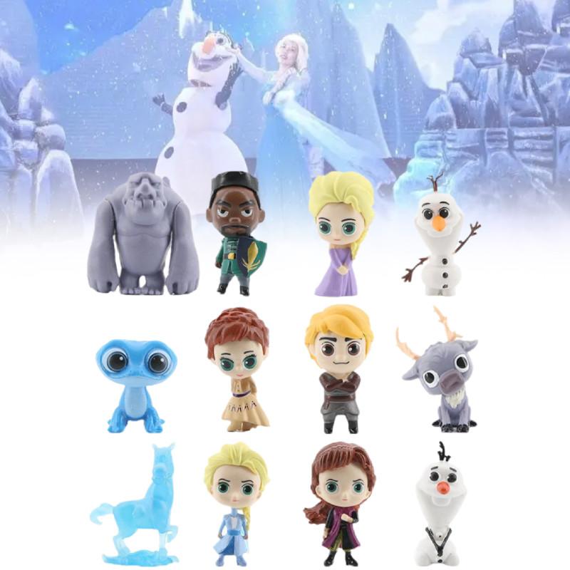 Mini Princess Figurine Set With 12 Adorable Elsa Anna And Olaf Characters For Collectors