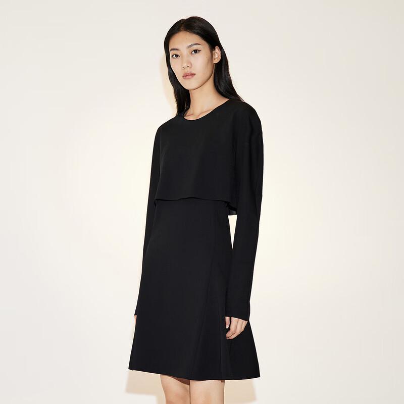

LESS Women s Spring Round Neck Mini Dress S