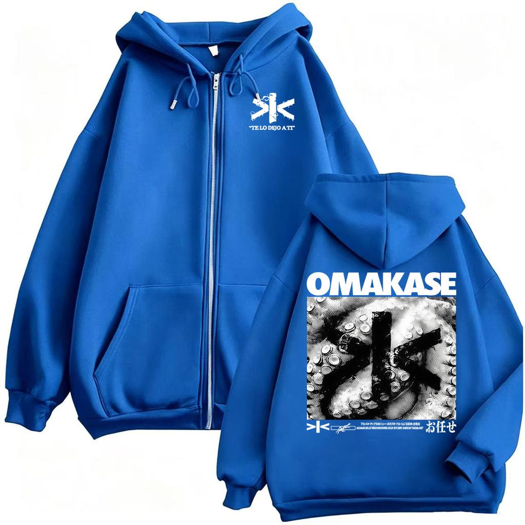 Omakase Alvaro Diaz Album Tour Reißverschluss Kapuzenpullover Herren Harajuku Klassische Jacke Sweatshirts Mäntel Reißverschluss