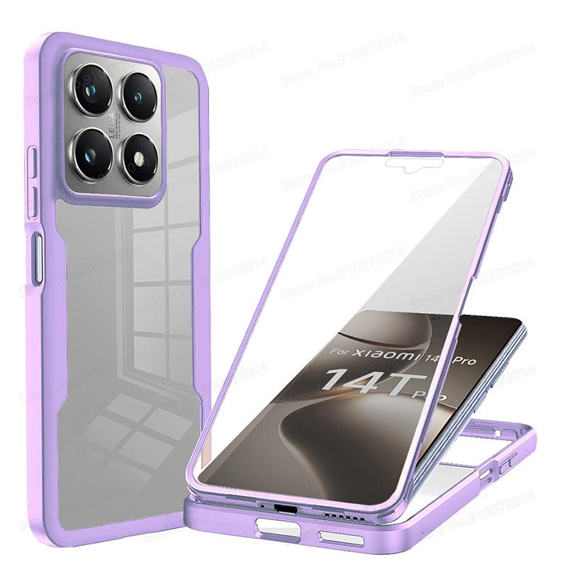 Pro Xiaomi 14T Pro Pouzdro 360 Ochrana celého těla Průhledný kryt telefonu Pro Xiaomi Redmi 14C K50 12T 14 T Pro Nárazuvzdorná pouzdra
