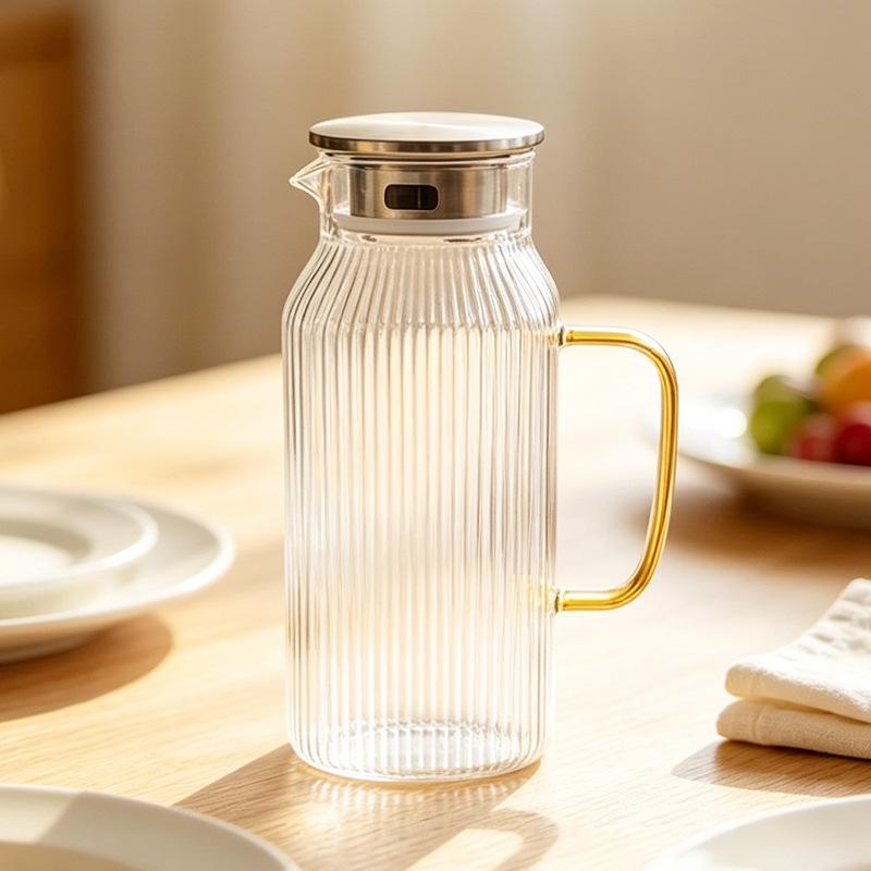 Großvolumige Kaltwasser-Teekanne aus hochborosilicate Glas für Zuhause & KTV