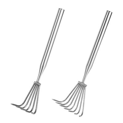 Hand Rake Rake Portable Compact Handheld Versatile Gardening Tool for Gardener Planting Beach Weeding Loosening Soil