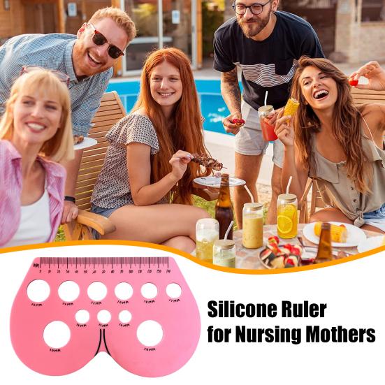 

Силиконовая линейка для сосков, инструмент для измерения размера фланца, многоразовые инструкции по измерению сосков для молокоотсоса