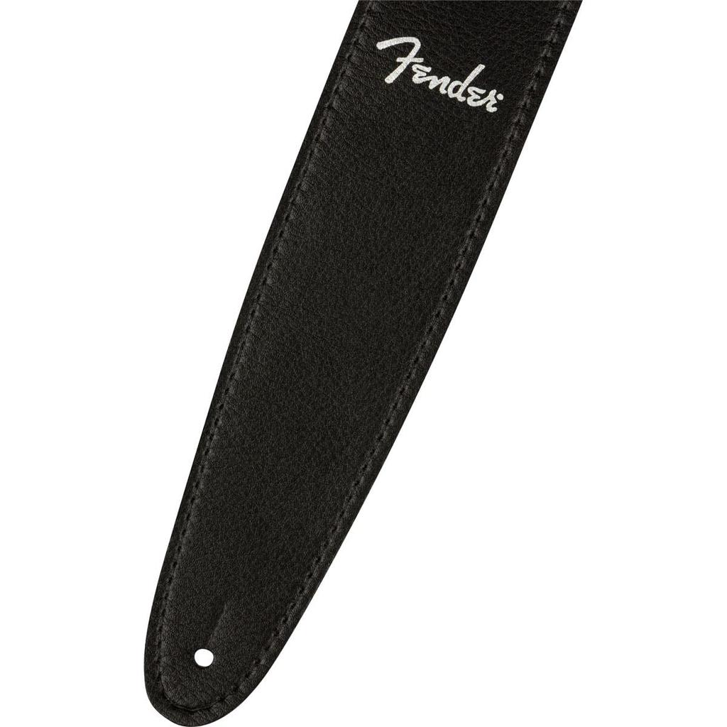 Kožený pásek Fender USA Veganský kožený pásek, černý, 2.5