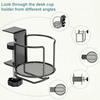 Desk Edge Cup Holder Tool-Free Clamp On Desk Cup Holder Stainless Steel Anti-Spill Drink Holder for Office Home Gaming Desk
