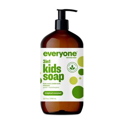 Everyone 3 In 1 Kids Soap Tropical Coconut, 32 Fl Oz