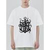 Black T Shirt With Anchor And Octopus Tentacles Deep Fear Print For Casual Wear