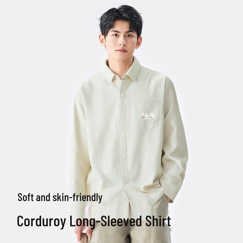 Baleno Men's Corduroy Long-Sleeve Casual Shirt