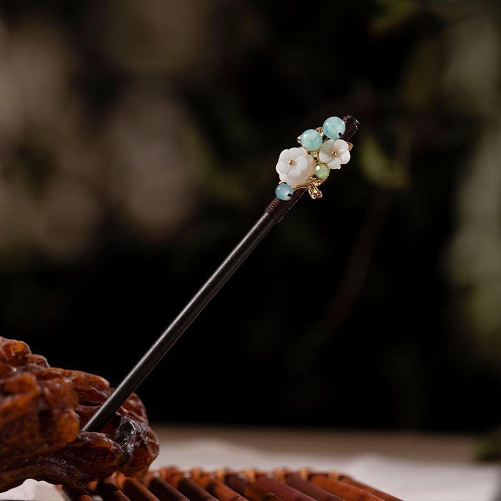 

Вінтажні дерев яні палички для волосся в китайському стилі для жінок, дівчат, шпилька для волосся з місячною китицею, шпилька для волосся, головний убір для ханьфу, ювелірні вироби, аксесуари для волосся