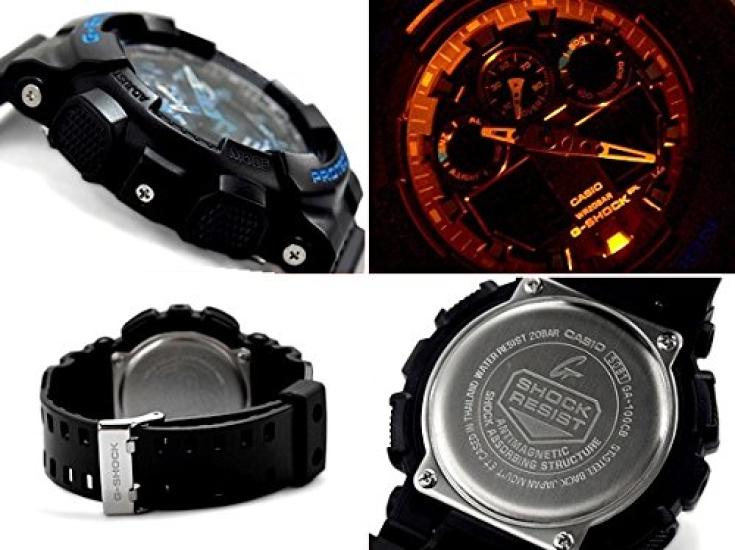 Forces Police Officer Camouflage Blue Camouflage Camouflage 20 ATM Water Resistant Plastic Strap Watch Self-Defense G-SHOCK Men's (GA-100CB-1A