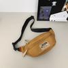Solid Color Crossbody Chest Bag Nylon Waist Bag Chest Bags Japanese Harajuku Crossbody Bags  Men